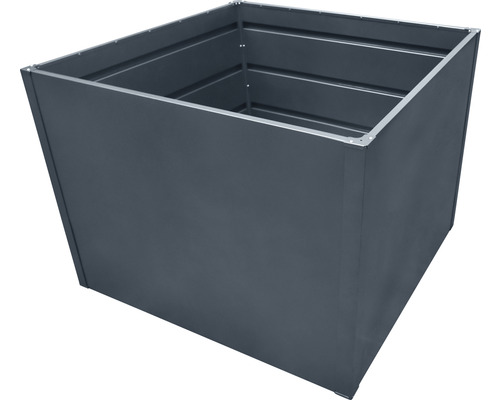 Quadratischer Pflanzkasten aus Metall für den Garten