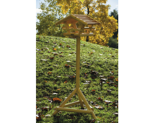 Vogelhaus aus Holz mit Ständer für den Garten