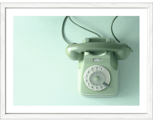 Gerahmtes Bild Retro Telephones 33x43 cm