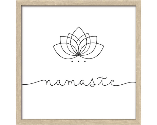 Gerahmtes Bild Namaste 33x33 cm