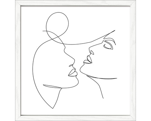 Gerahmtes Bild Line art face V 33x33 cm Gerahmtes Bild Line art face V 33x33 cm