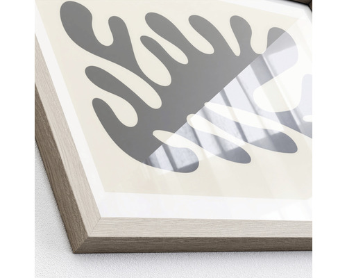 Gerahmtes Bild mit abstraktem Pflanzenmotiv