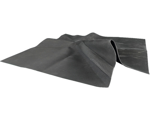 Eine undurchsichtige Dichtungsbahn aus Gummi.