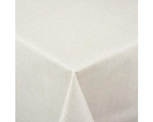 Tischdecke Véniline Linen beige 140 cm breit (Meterware) Nahaufnahme einer Tischdecke aus Stoff