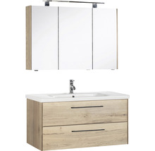 Waschtischunterschrank mit Waschbecken und Spiegelschrank für das Badezimmer