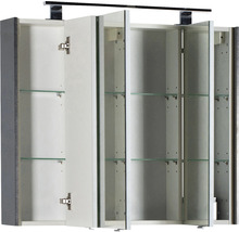 LED Spiegelschrank Marlin 82 cm breit mit 3 Türen anthrazit-thumb-3