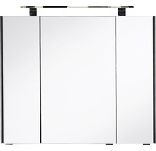 LED Spiegelschrank Marlin 82 cm breit mit 3 Türen anthrazit-thumb-2