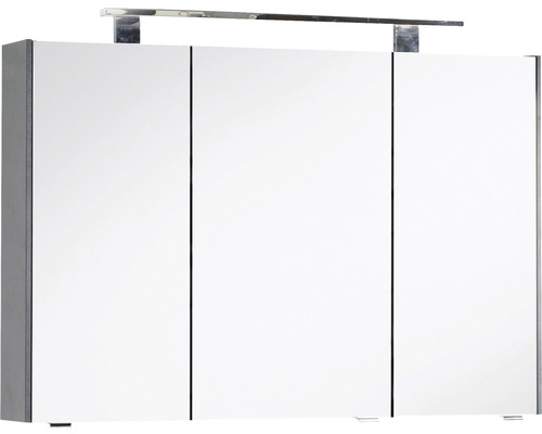 LED Spiegelschrank Marlin 102 cm breit mit 3 Türen | HORNBACH