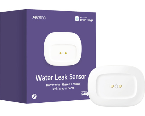 Aeotec Wassermelder mit zugehöriger Verpackung