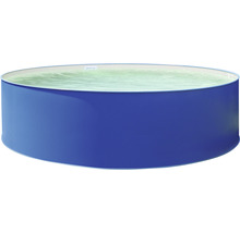Rundpool mit Stahlwand und Wasserfüllung