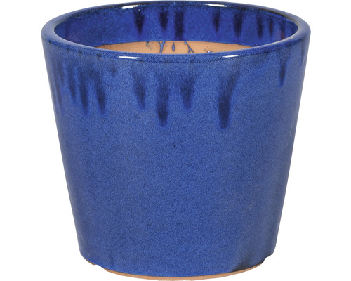 Pflanztopf rund Passion for Pottery Shanghai Verbundwerkstoff Ø 27 cm H 24 cm blau
