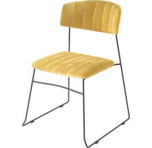 Stuhl mit Metallgestell und Polsterung