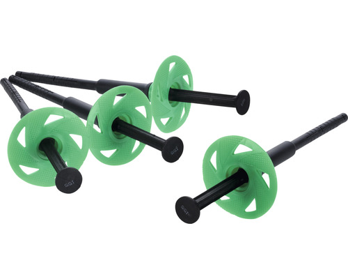 Mehrere Dämmstoffdübel mit Teller