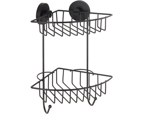 Eckduschregal mit zwei Ablagen und Saugnäpfen zur Befestigung