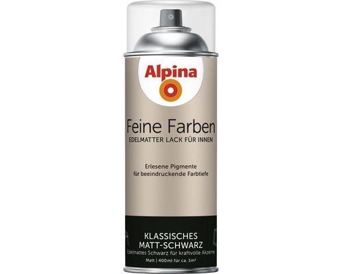 Alpina Feine Farben Sprühlack Klassisch edelmattes schwarz 400 ml