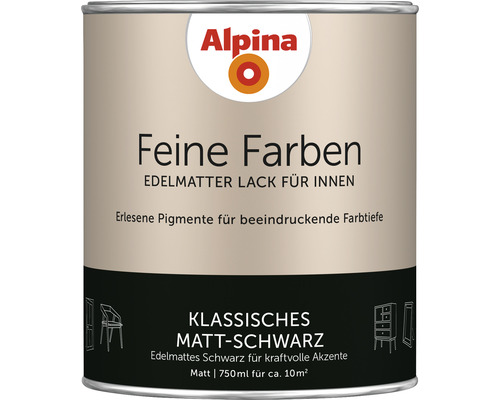 Alpina Feine Farben LackKlassischedelmattes schwarz 750 ml