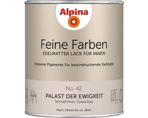 Alpina Feine Farben Lack Palast der Ewigkeit vornehmes graurosa 750 ml