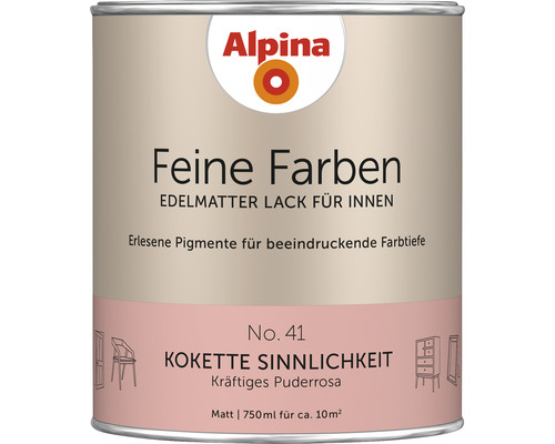 Alpina Feine Farben Lack Kokette Sinnlichkeit kräftiges puderrosa 750 ml