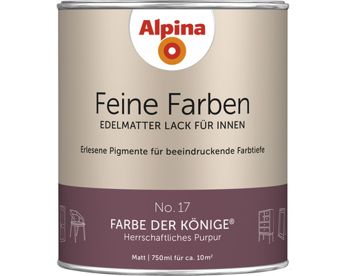 Alpina Feine Farben Lack Farbe der Könige herrschaftliches purpur 750 ml