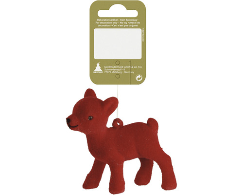 Weihnachtsschmuck Bambi 8 cm rot