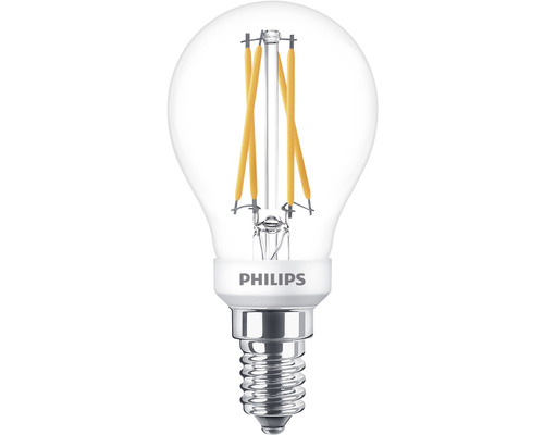 LED Tropfenlampe dimmfunktion P45 klar E14/3,4W(40W) 470 lm 2200- 2700 K warmweiß Warm Glow