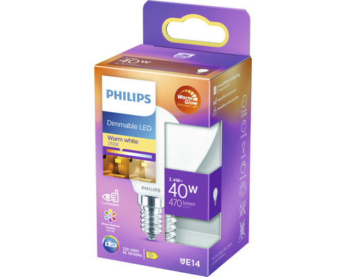 Philips LED Lampe, dimmbar, E14 Sockel