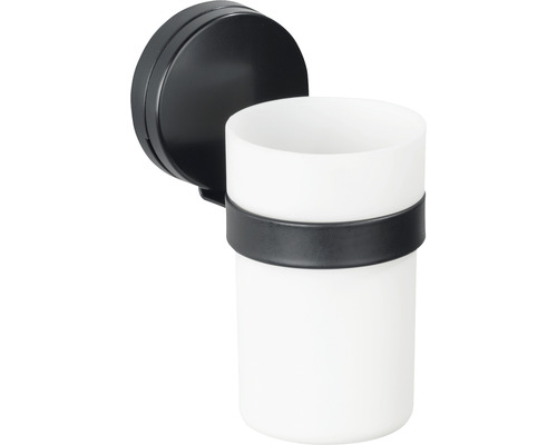 Wandhalterung für Zahnputzbecher aus Metall und Glas