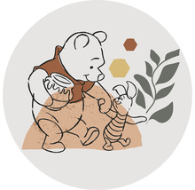 Fototapete selbstklebend DD1-036 Dot Winnie Pooh Soulmate Ø 125 cm