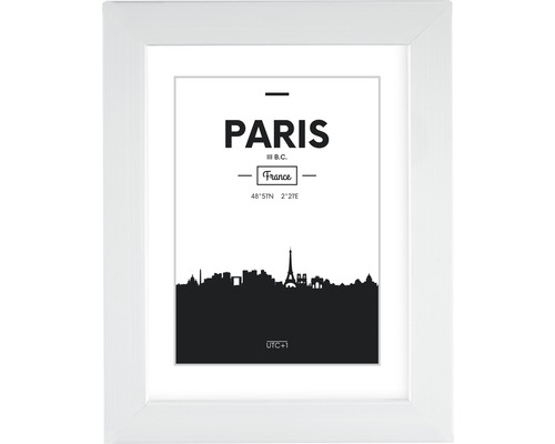 Bilderrahmen Kunststoff Paris weiß 15x20 cm