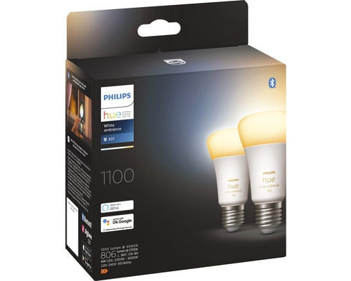 Philips Hue White Ambiance E27 LED Lampe im Karton
