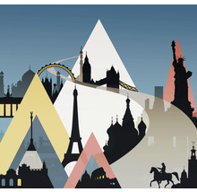 Illustration verschiedener Wahrzeichen der Welt