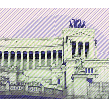 Denkmal mit Säulen und Statuen
