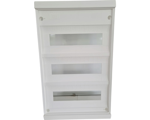 Leergehäuse für Verteilerkasten mit transparenten Sichtfenstern