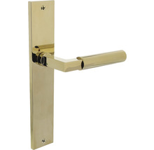 Langschildgarnitur Intersteel Baustil Blind messing poliert