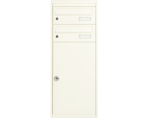 Freistehender Briefkasten mit zwei Fächern und einer Tür