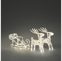 Dekorative Schlitten- und Rentierfiguren mit Beleuchtung für die Weihnachtszeit