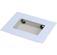 Rechteckige Duschwanne mit zwei Abläufen