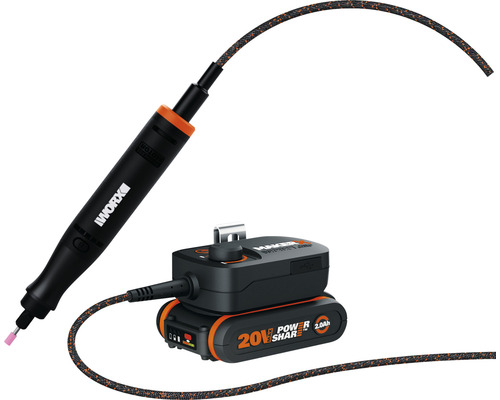 Akkubetriebener Multifunktionsschleifer mit Akku und Zubehör