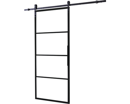 Schiebetür mit Stahlrahmen und Beschlägen