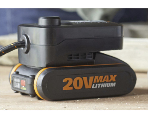 Worx Akku-Luftpumpe mit 20 Volt Lithium-Ionen-Akku