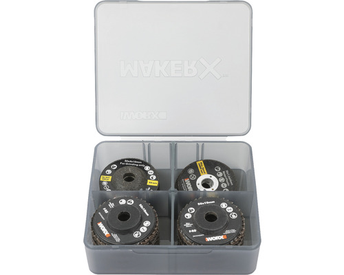 Worx Schleifscheiben Set in Aufbewahrungsbox