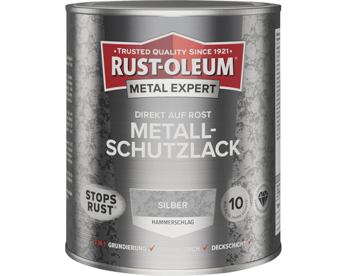 RUST OLEUM METAL EXPERT Metallschutzlack Hammerschlag silber 750 ml