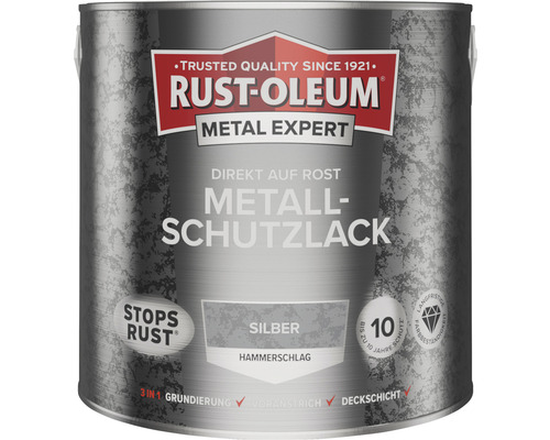 RUST OLEUM METAL EXPERT Metallschutzlack Hammerschlag schwarz 2,5 l