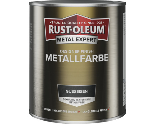 RUST OLEUM METAL EXPERT Designer Finish Metalfarbe gusseisen 750 ml