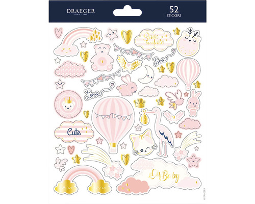 Draeger Aufkleber mit Motiven für Babys, 52 Stück