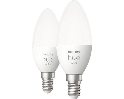 Zwei Philips Hue White Kerzenlampen