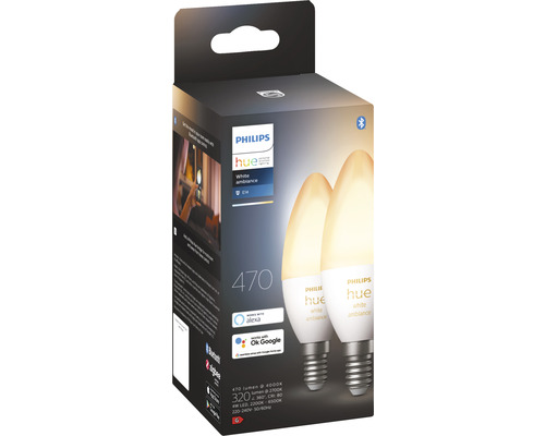 Philips Hue White Ambiance LED E14 Kugel in Weiß 5 1W 370lm