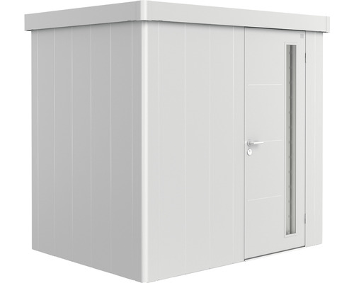 Gerätehaus Biohort Neo 1B Standardtür 236 x 180 cm silber-metallic Gartenschrank mit Tür und Fenster
