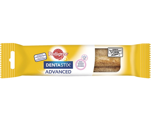 Hundesnack Pedigree Dentastix Advanced Medium 80 g Kauartikel Pedigree Dentastix Advanced Zahnpflegesnack für Hunde in der Verpackung