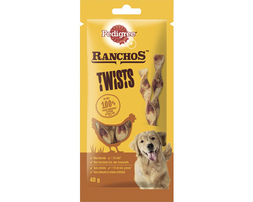 Hundesnack Pedigree Ranchos Twists 40 g Pedigree Ranchos Twists Hundesnack Packung